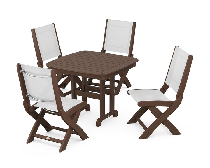 POLYWOOD® Coastal Folding Side Chair 5-Piece Dining Set
