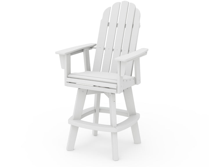 POLYWOOD® Vineyard Curveback Adirondack Swivel Bar Chair