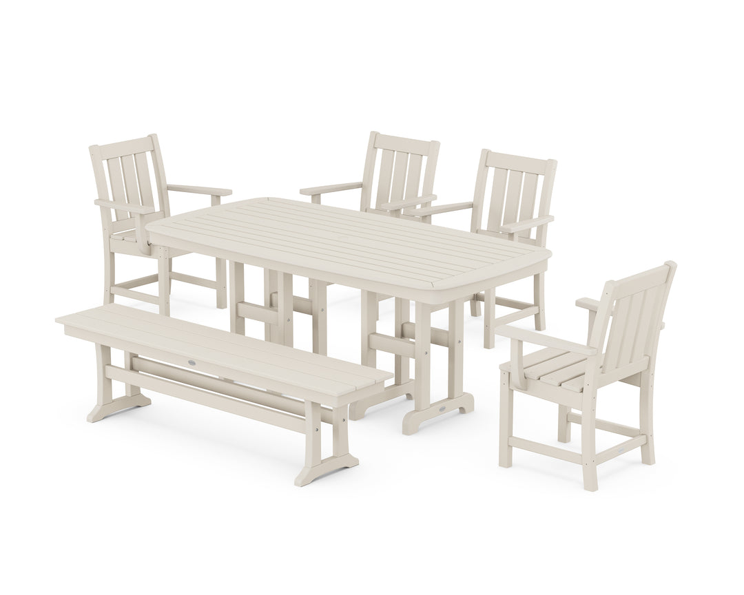 POLYWOOD® Oxford 6-Piece Dining Set with Bench