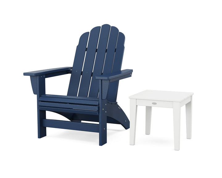 POLYWOOD® Vineyard Grand Adirondack Chair with Side Table