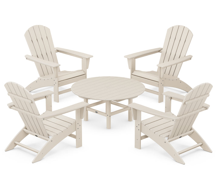 POLYWOOD® Nautical 5-Piece Adirondack Chair Conversation Set