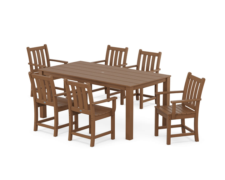 POLYWOOD® Traditional Garden Arm Chair 7-Piece Parsons Dining Set