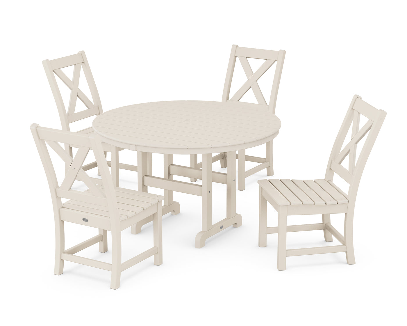 Braxton Side Chair 5-Piece Round Dining Set