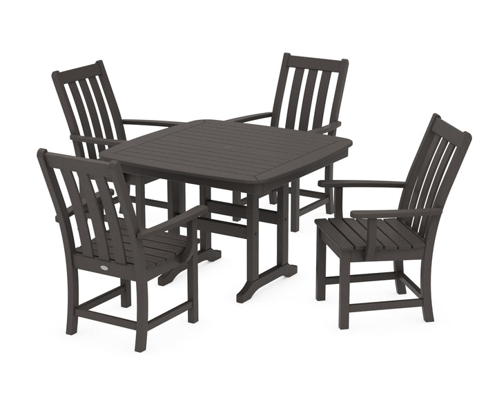 POLYWOOD® Vineyard 5-Piece Dining Set with Trestle Legs
