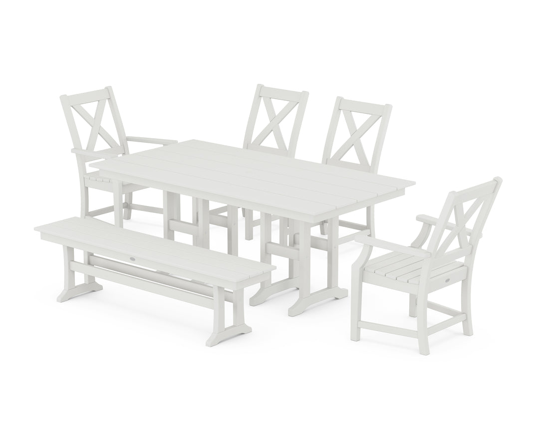 POLYWOOD® Braxton 6-Piece Farmhouse Dining Set