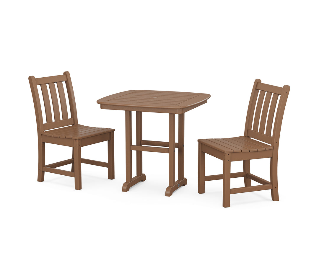 POLYWOOD® Traditional Garden Side Chair 3-Piece Dining Set