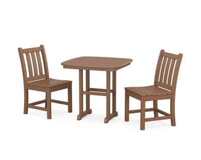 Traditional Garden Side Chair 3-Piece Dining Set