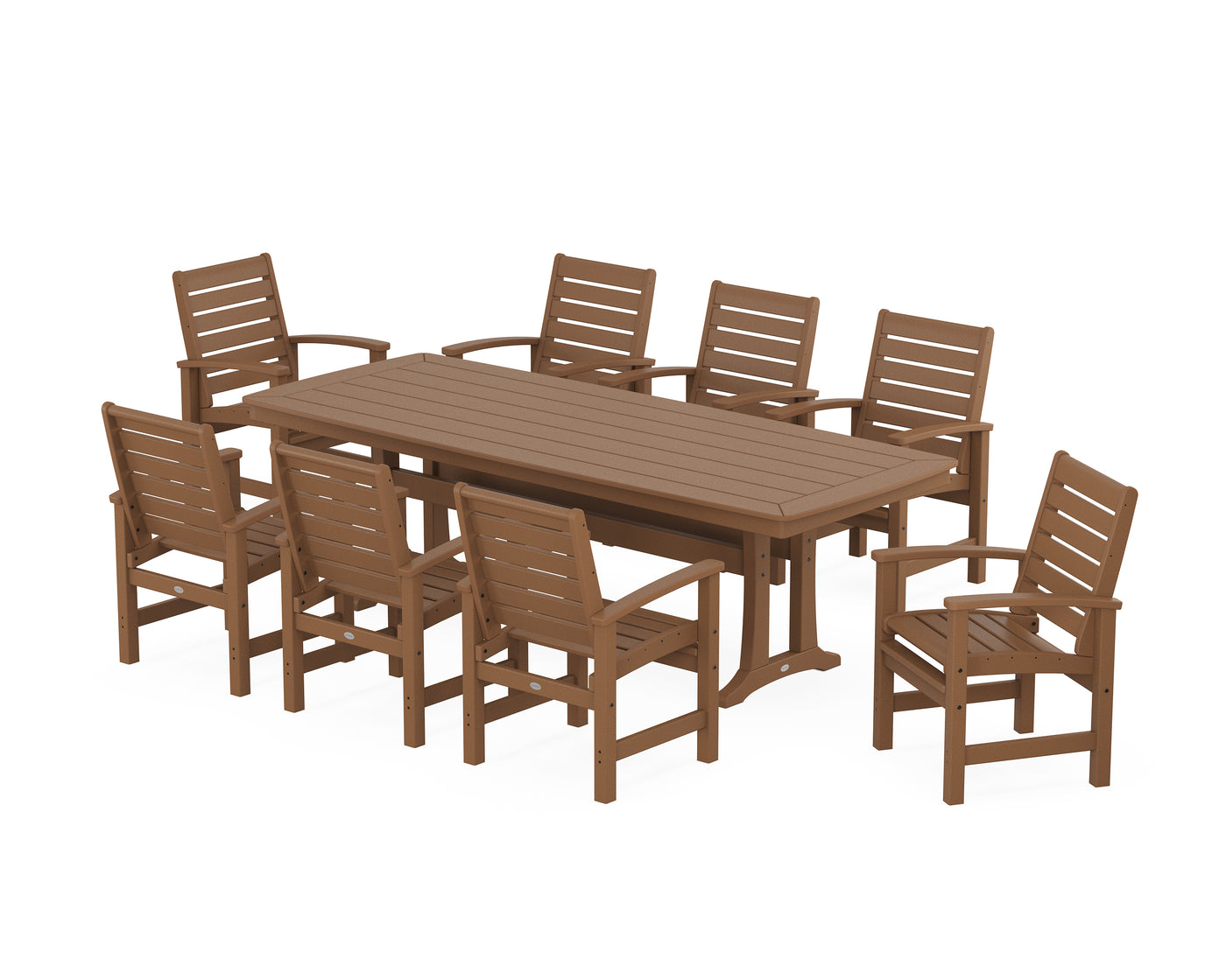 Signature 9-Piece Dining Set with Trestle Legs