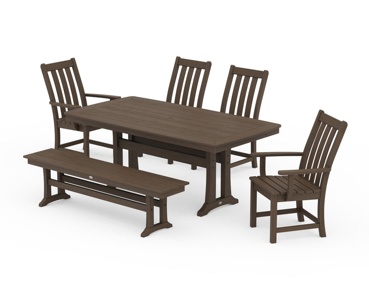 POLYWOOD® Vineyard 6-Piece Dining Set with Trestle Legs
