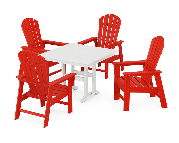 POLYWOOD® South Beach 5-Piece Farmhouse Dining Set