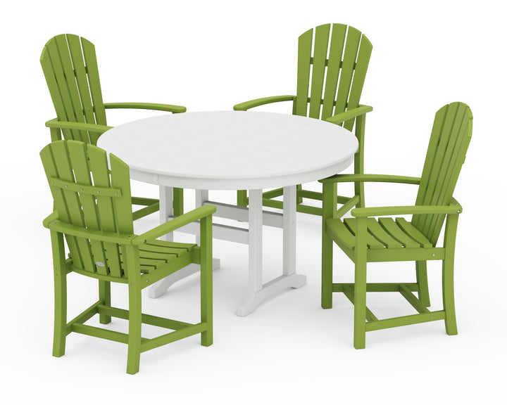 POLYWOOD® Palm Coast 5-Piece Round Farmhouse Dining Set