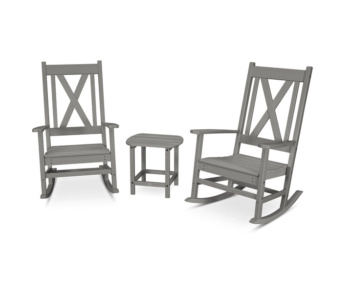 POLYWOOD® Braxton 3-Piece Porch Rocking Chair Set