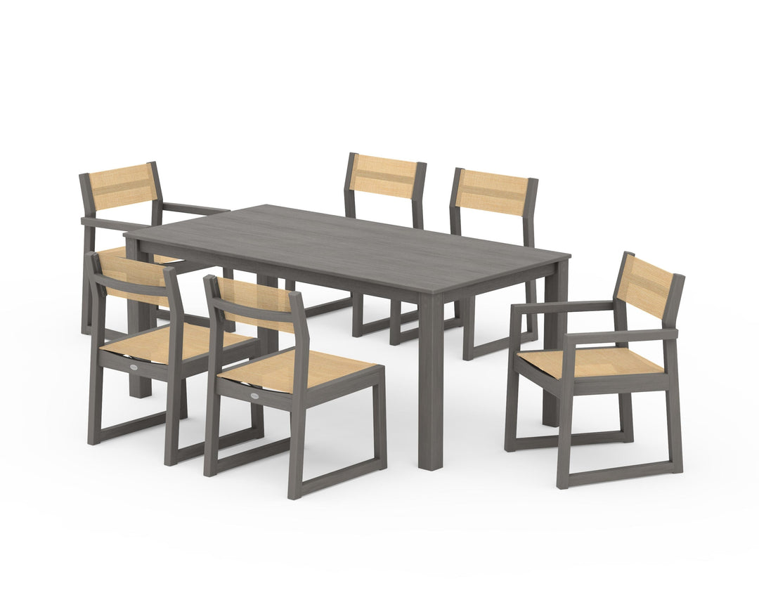 POLYWOOD® EDGE Sling 7-Piece Parsons Dining Set