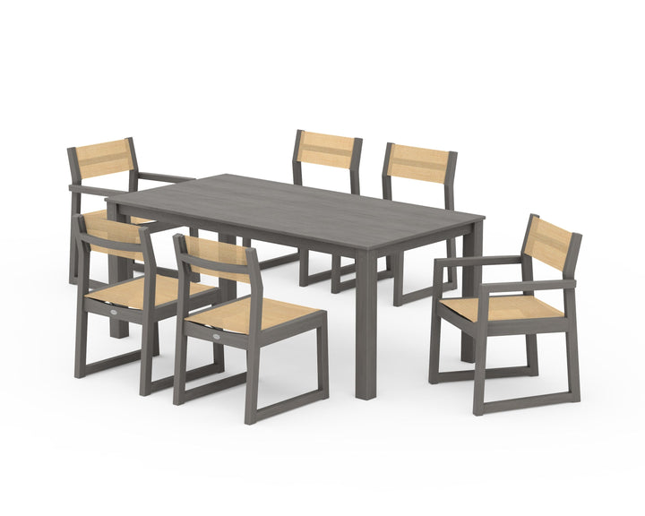 POLYWOOD® EDGE Sling 7-Piece Parsons Dining Set