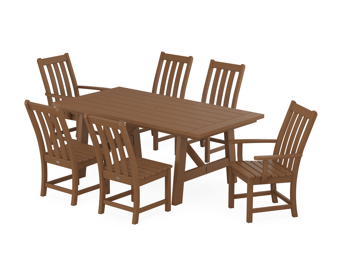 POLYWOOD® Vineyard 7-Piece Rustic Farmhouse Dining Set