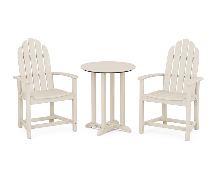 POLYWOOD® Classic Adirondack 3-Piece Round Bistro Dining Set