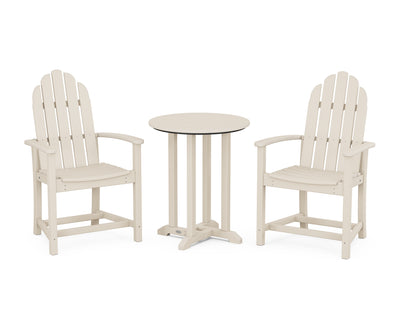 Classic Adirondack 3-Piece Round Bistro Dining Set