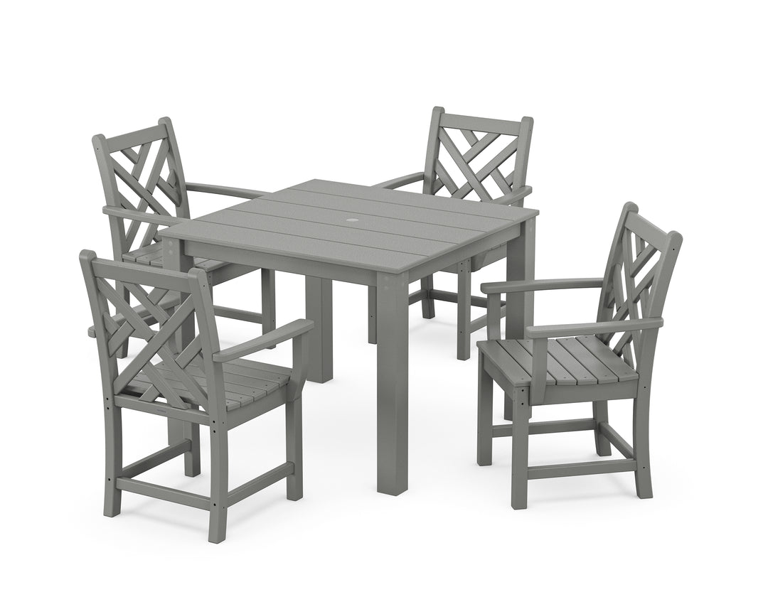 POLYWOOD® Chippendale 5-Piece Parsons Dining Set
