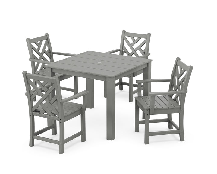 POLYWOOD® Chippendale 5-Piece Parsons Dining Set