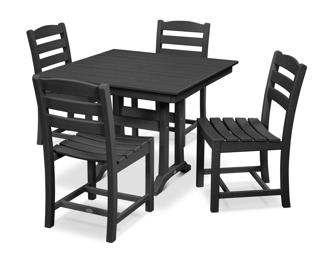 POLYWOOD® La Casa Café 5-Piece Farmhouse Trestle Side Chair Dining Set