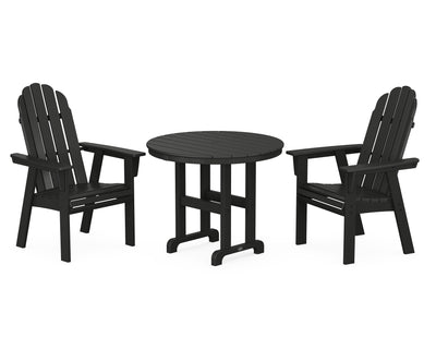 Vineyard Adirondack 3-Piece Round Dining Set