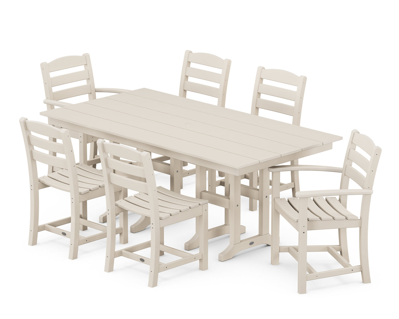 La Casa CafŽ 7-Piece Farmhouse Dining Set