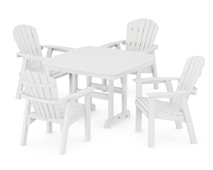 POLYWOOD® Seashell 5-Piece Dining Set with Trestle Legs