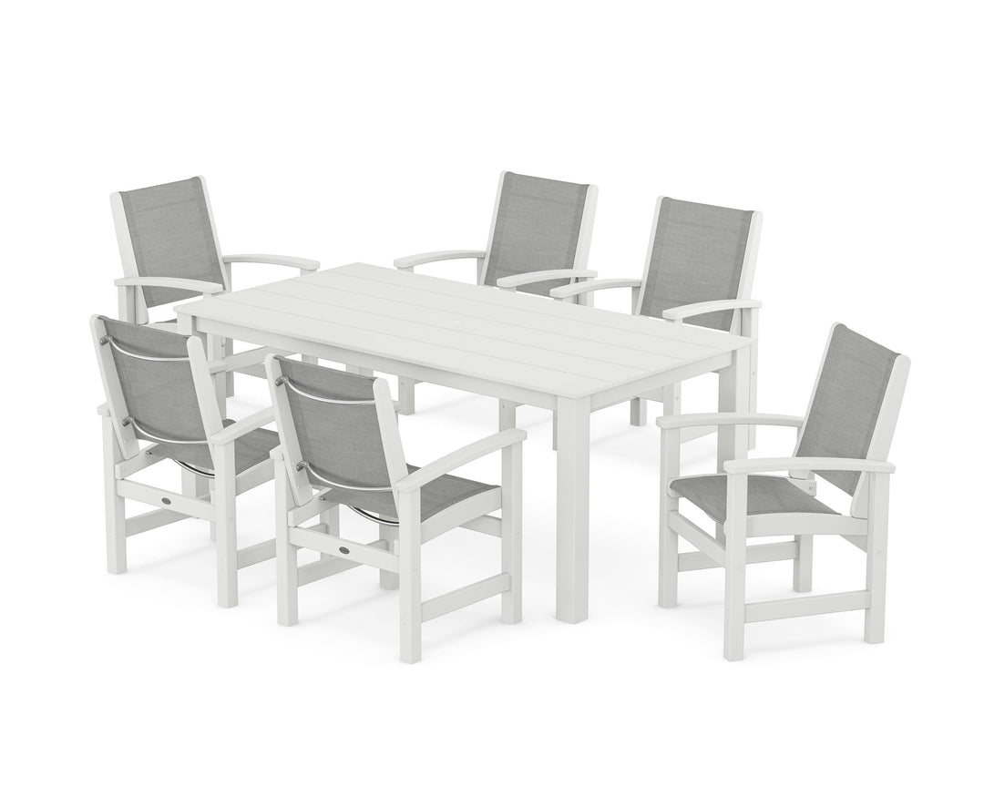 POLYWOOD® Coastal 7-Piece Parsons Dining Set