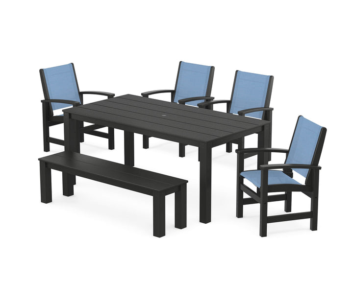 POLYWOOD® Coastal 6-Piece Parsons Dining Set with Bench