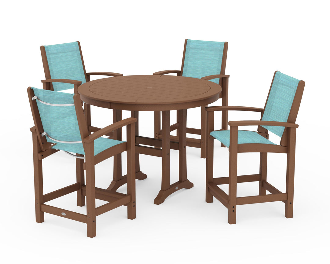 POLYWOOD® Coastal 5-Piece Counter Set