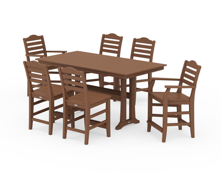 Draper James™ by  POLYWOOD® Savannah 7-Piece Farmhouse Counter Set with Trestle Legs