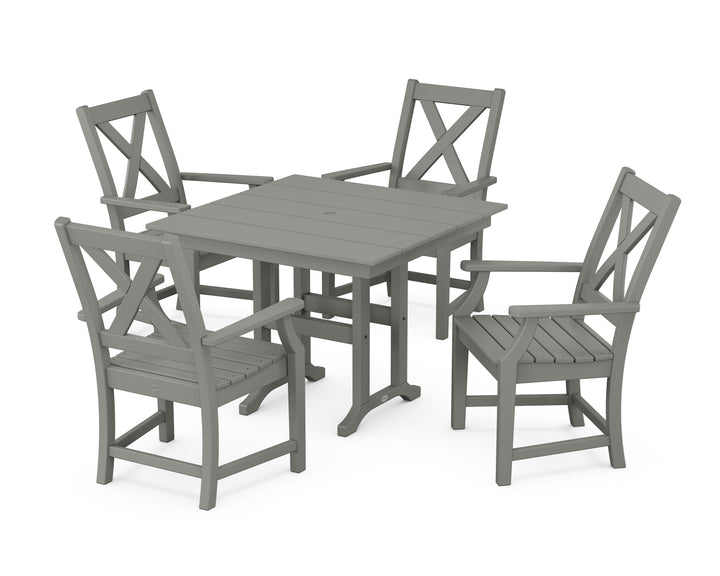 POLYWOOD® Braxton 5-Piece Farmhouse Dining Set