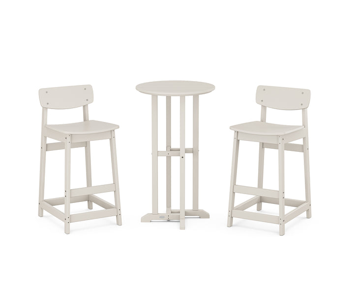 POLYWOOD® Modern Studio Urban Lowback Bar Chair 3-Piece Bistro Set