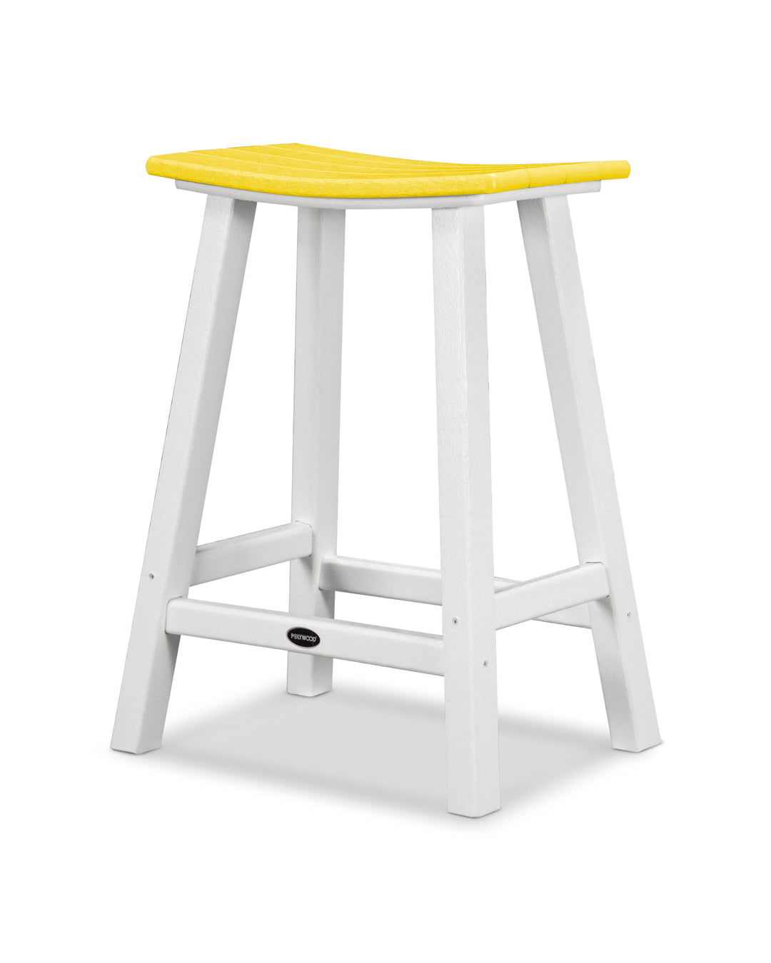 POLYWOOD® Contempo 24" Saddle Counter Stool