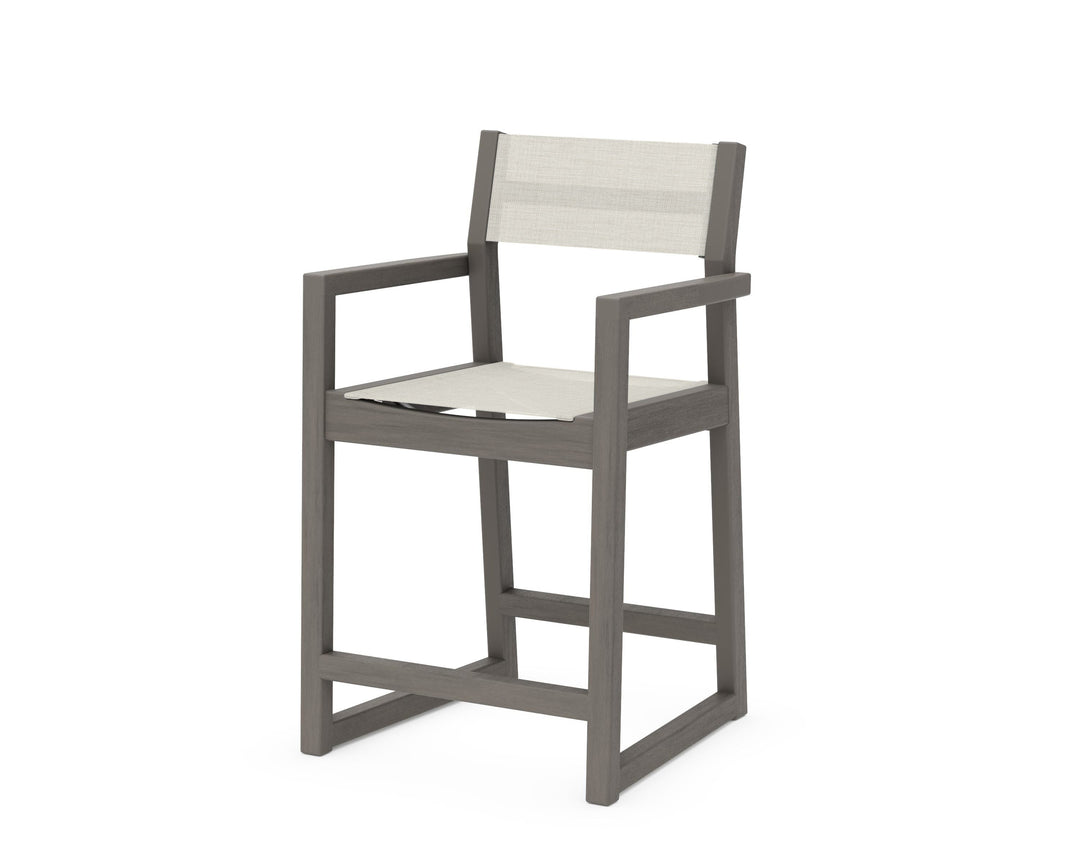 POLYWOOD® EDGE Sling Counter Arm Chair