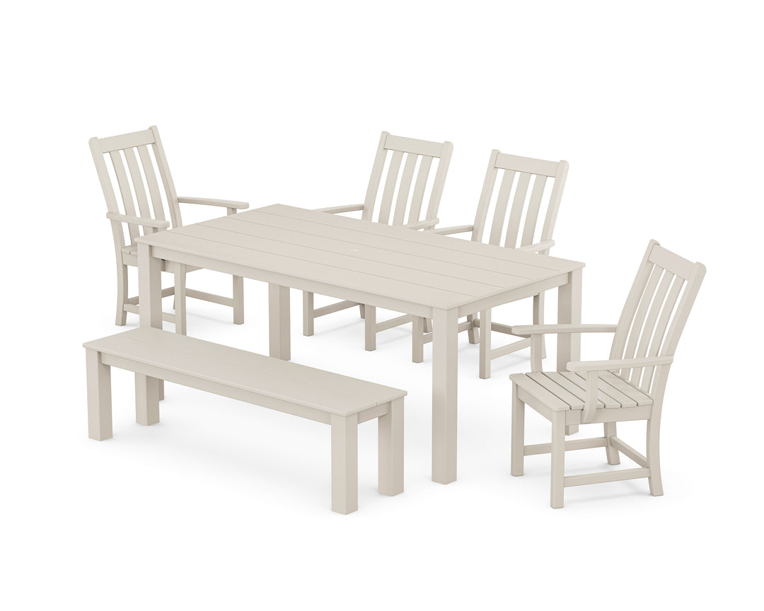 POLYWOOD® Vineyard 6-Piece Parsons Dining Set with Bench