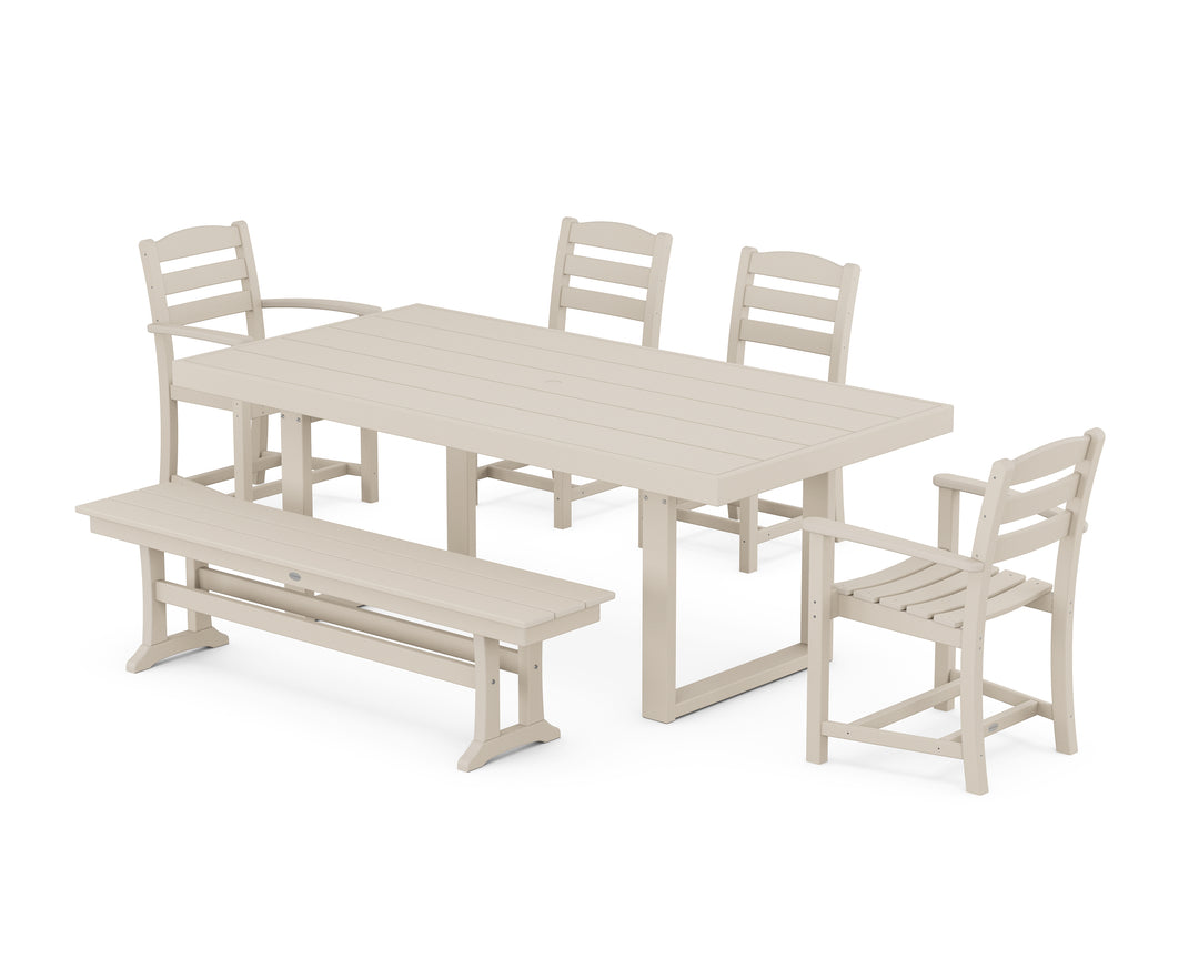 POLYWOOD® La Casa Café 6-Piece Dining Set with Bench