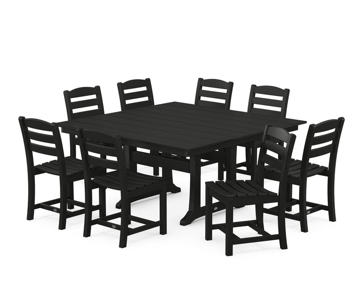 POLYWOOD® La Casa Café 9-Piece Farmhouse Trestle Dining Set
