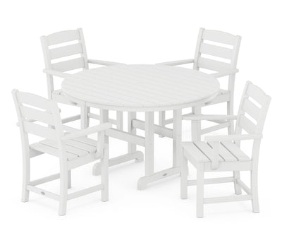 Lakeside 5-Piece Round Farmhouse Dining Set