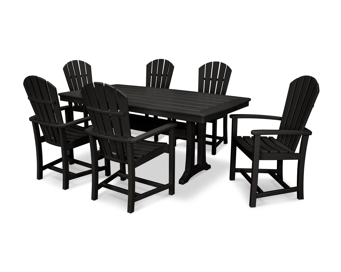 Palm Coast 7-Piece Dining Set with Trestle Legs