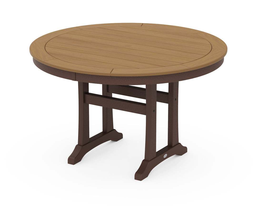 POLYWOOD® Nautical Trestle 48" Round Dining Table