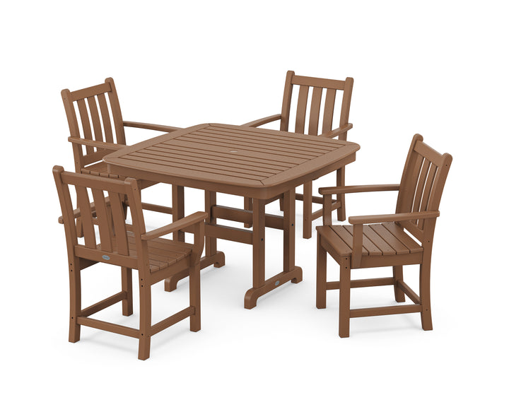 POLYWOOD® Traditional Garden 5-Piece Dining Set with Trestle Legs