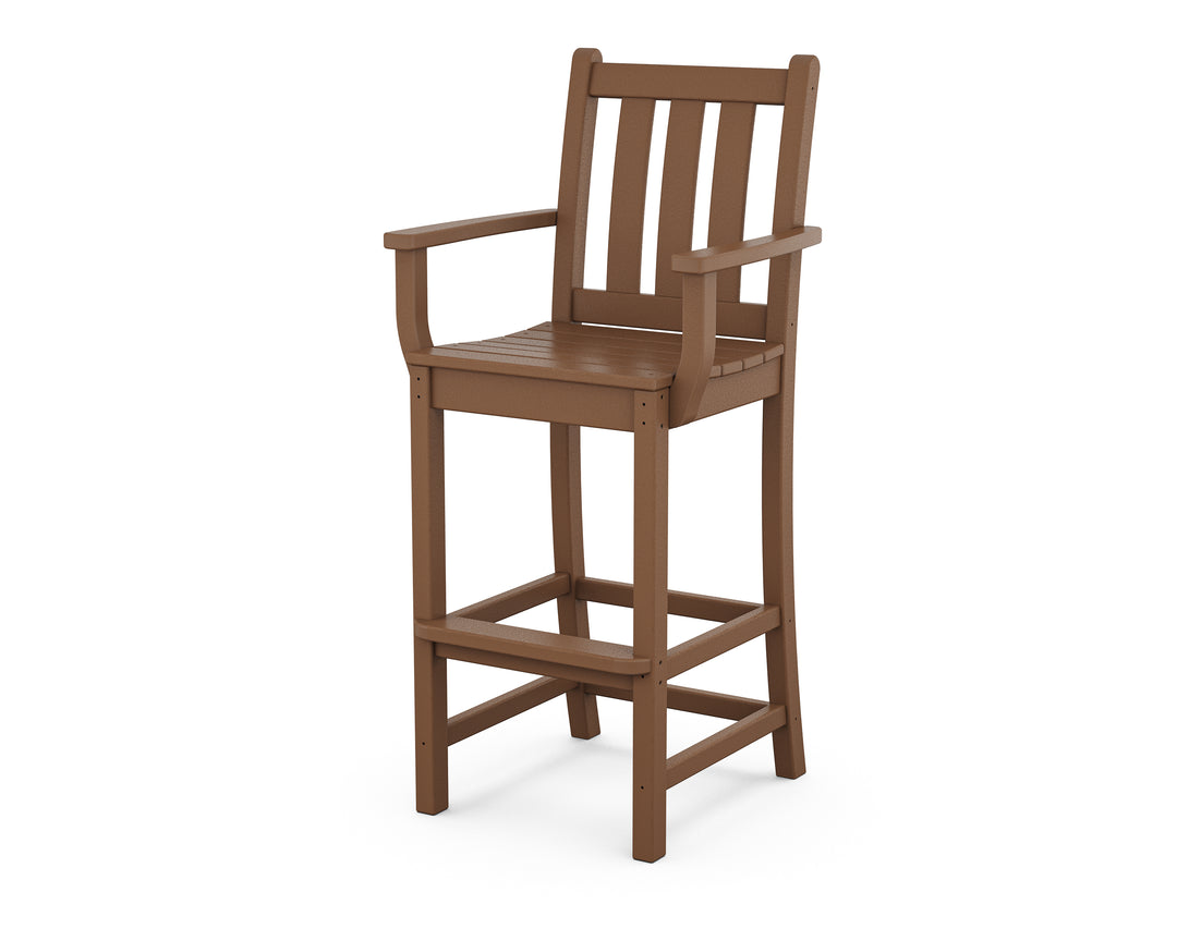 POLYWOOD® Traditional Garden Bar Arm Chair