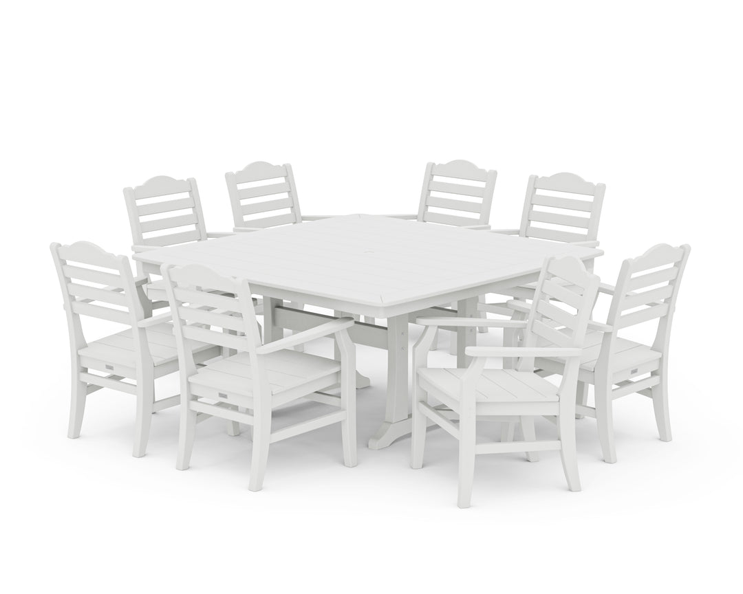 POLYWOOD® Savannah 9-Piece Square Dining Set with Trestle Legs