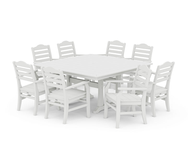 POLYWOOD® Savannah 9-Piece Square Dining Set with Trestle Legs