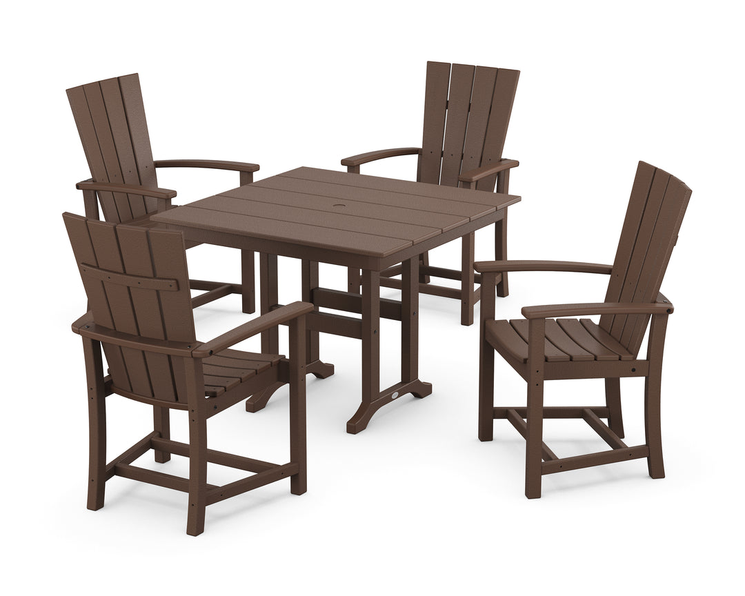 POLYWOOD® Quattro 5-Piece Farmhouse Dining Set