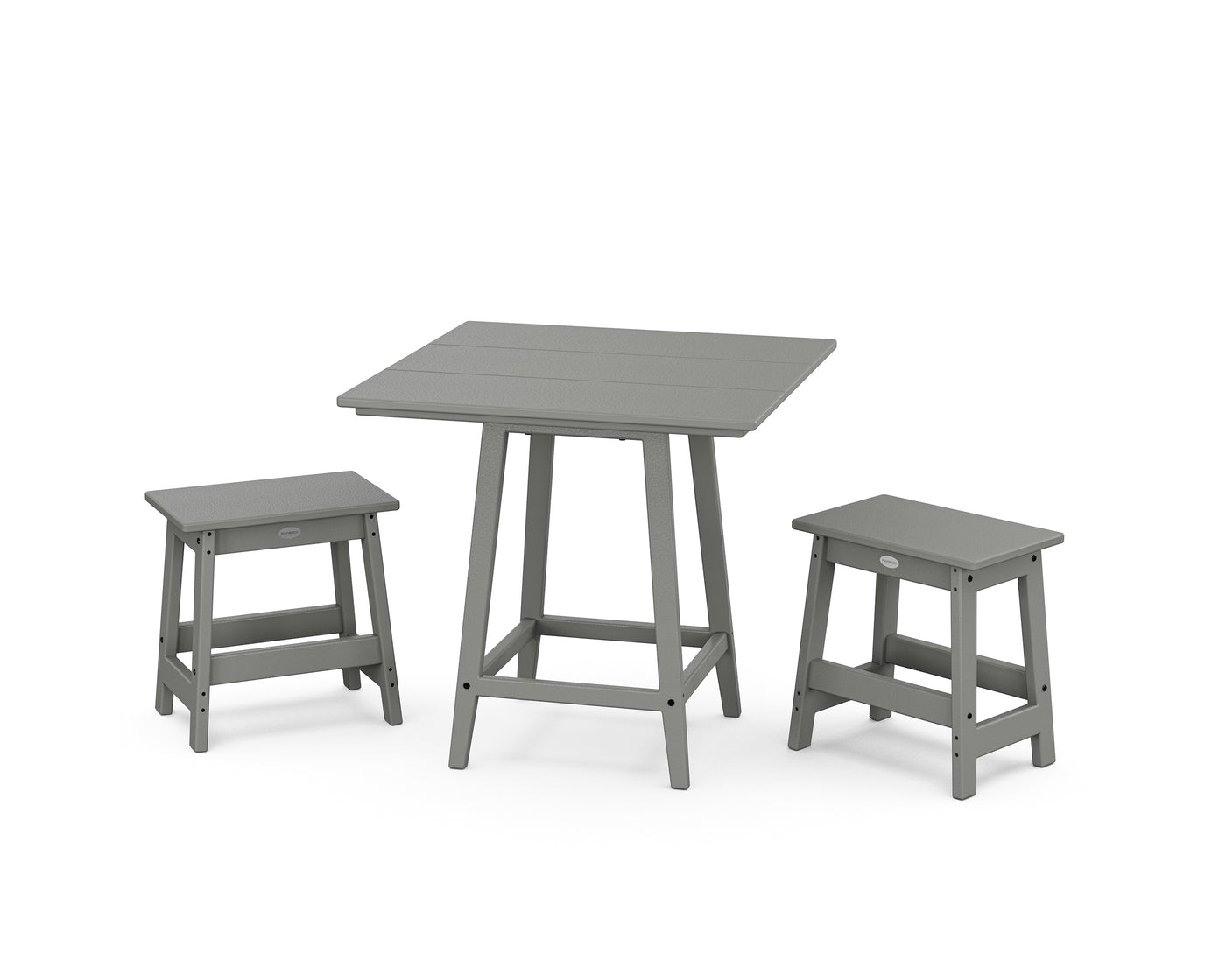 Modern Studio Stool 3-Piece Square Bistro Set