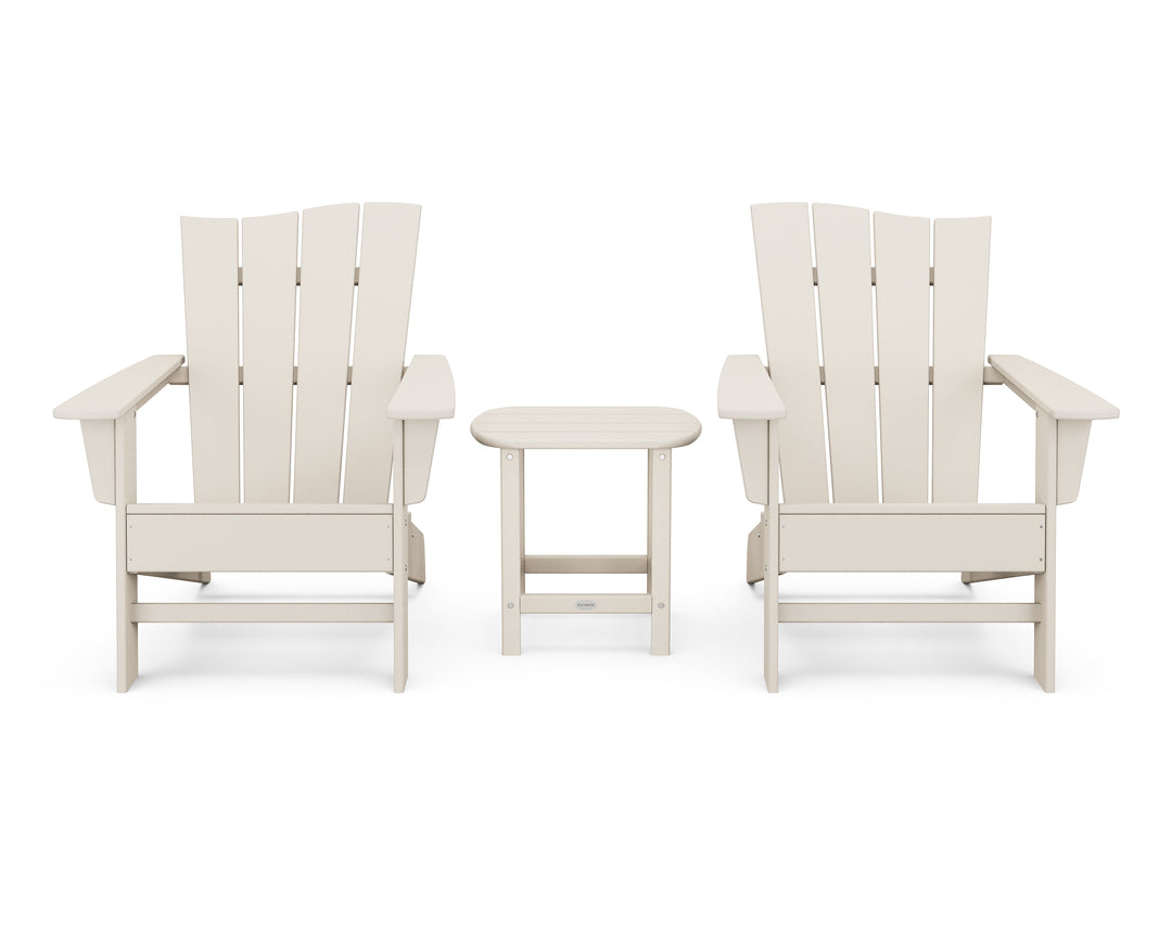 POLYWOOD® Wave 3-Piece Adirondack Chair Set