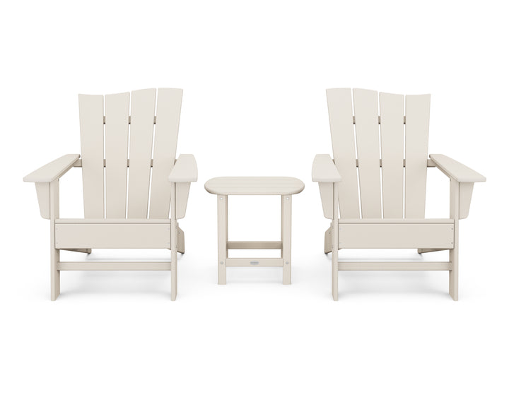 POLYWOOD® Wave 3-Piece Adirondack Chair Set