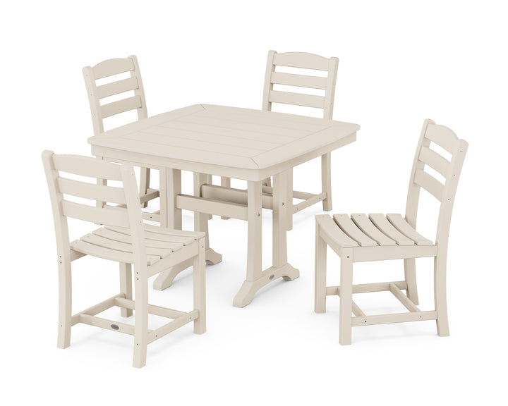 POLYWOOD® La Casa Café Side Chair 5-Piece Dining Set with Trestle Legs